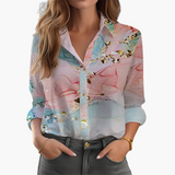 Bluse mit Blumenmuster - Damenmode für stilvolle Anlässe – Rosa