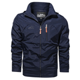 Regenjacke Herren Mit Stehkragen | Wasserabweisend Und Mit Reißverschluss – Blau