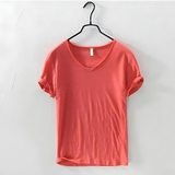 Boris V-Ausschnitt T-Shirt – Rot