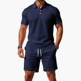 Chamikara - Elegantes Polo Set – Dunkelblau