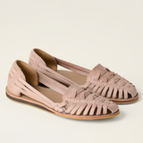 Tia - flache Damen-Sandalen zum Hineinschlüpfen – Rosa