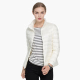 Leichte Daunenjacke für Damen – Weiß