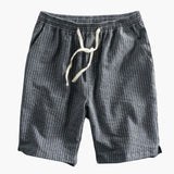 Knielange Sommer-Shorts für Herren mit elastischem Bund – Grau