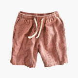 Knielange Herren-Sommer-Shorts mit Kordelzugbund – Rosa