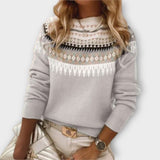 Mila | Eleganter Strickpullover für jede Gelegenheit – Grau