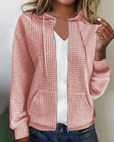 Stylischer Kapuzenpullover für Damen | Langarm – Rosa