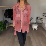 Sofia | Oversized-Damen-Shirt – Rot (Fast ausverkauft)