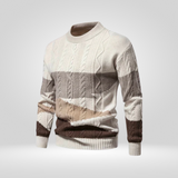 Herren-Strickpullover mit lockerer Struktur | Freizeitpassform – Khaki