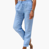 Sommerhose für Damen - Luftig, Locker & mit Tunnelzugbund – Blau