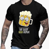 Biermotiv T-Shirt für Herren - Oktoberfest 2025 – Schwarz