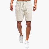 Sommerliche Freizeitherren-Shorts mit Kordelzug und Seitentaschen – Khaki