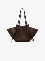 Tote aus weichem Genuine Leather – Braun