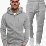 Slim-Fit Trainingsanzug für Herren – Hellgrau