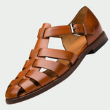 Mario | Premium Ledersandalen für Herren – Braun