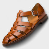 Lenja - Hochwertige Ledersandalen für Männer – Braun