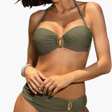 Halter-Bikini-Set - Damen Zweiteiler für Strand & Pool – Grün