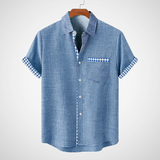 Christopher – Kurzärmeliges Polohemd Mit Brusttasche – Blau
