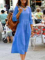Komfortables Kleid für Damen – Blau