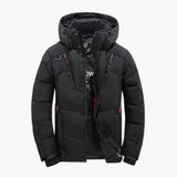 Gesteppt Daunenjacke für Herren – Schwarz