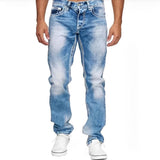 Stefan - Lockere, gerade Stretchjeans für Herren – Hellblau