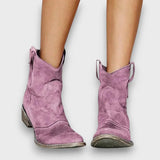 Trudy – Ankle-Boots im Western-Stil – Lila