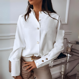 Alexia | Langärmlige Bluse für Damen | Oversize – Weiß