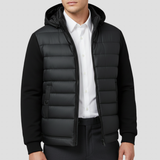 Hooded Puffer Jacket – Schwarz
