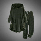 Meirya - Bequemes Zweiteiliges Tunika Set – Olivgrün