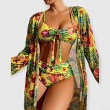 Ruby | Luxuriöses Bikini- und Pareo-Set – Gelb