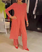 Liliana | Zweiteiliges Set Premium Punktmuster – Rot