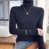 Athena – Rollkragenpullover aus Wolle und Kaschmir – Schwarz