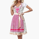 Klassisches Dirndl kleid für Damen - Oktoberfest 2025 – Rot