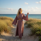 Matilda - Set im Boho-Stil mit Rock – Braun