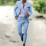 Riven - Schickes Zweiteiliges Hosen-Ensemble – Blau