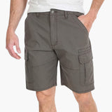Herren Sommer Cargoshorts mit Klappentaschen und Reißverschluss – Kaffee