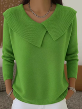 Railyn™ - Pullover mit Weitem Kragen – Hellgrün