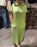 Bridget - Lässiges Hoodie-Kleid – Grün (Fast ausverkauft)