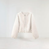 Damen Langarm Übergangsjacke | Gekürzte Passform – Beige