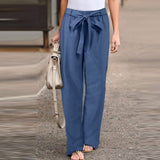 Florence - Damen Leinenhose – Blau