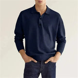 Maxim – LANGARM-POLOSHIRT – Marineblau