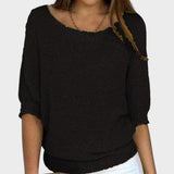 Liraya – Lockeres Stricktop – Schwarz