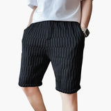 Herren Shorts aus Stretchstoff für den Sommer mit Gummibund – Weiß