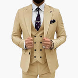 Herren Anzug dreiteilig mit Slim Fit für jede Saison – Beige