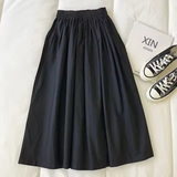 Martina – Lockerer Rock mit hoher Taille – Schwarz