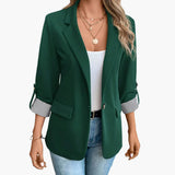 Business Long Blazer für Damen – Grün