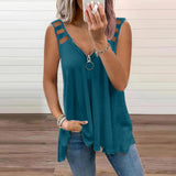Lavinia | Ärmellose Bluse für Damen – Grün