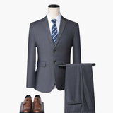 Eleganter Slim Fit Anzug - Herrenoutfit für festliche Events – Grau