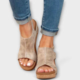 Orthopädische Schuhe mit Keilabsatz – Beige