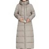 Jastin - lange pufferjacke, gemütlicher winterstil – Khaki