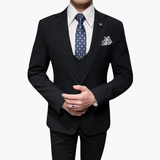 Business Anzug - Herren Slim Fit Look für festliche Anlässe – Schwarz